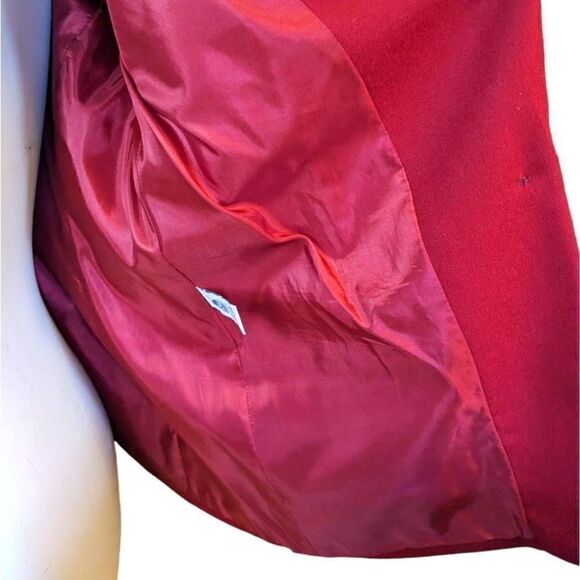 Pendleton Red Blazer Vintage Women's Size 6 Petite‎ 100% Virgin Wool Career Work - Picture 9 of 14